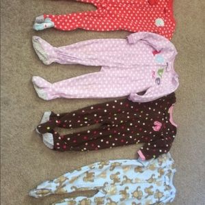 Girls 24 month fall/winter footed pajamas